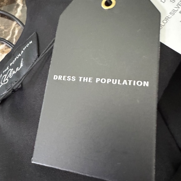 Dress the Population Tahani Sequin Floral Appliqué Cocktail Dress-sz medium-NWT - Picture 8 of 10